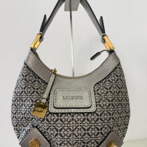 LOEWE Hobo Anagram Canvas & Leather