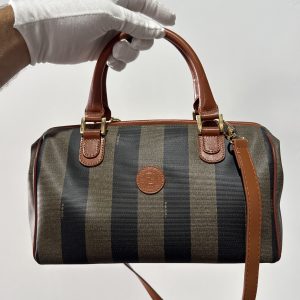 Fendi Pequin Boston Bag