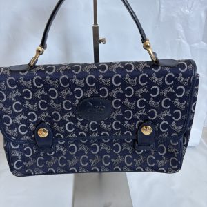Celine Macadam Denim Shoulder Bag
