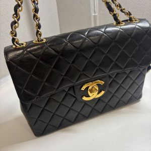 Chanel Classic Flap Jumbo 30 Black Lambskin