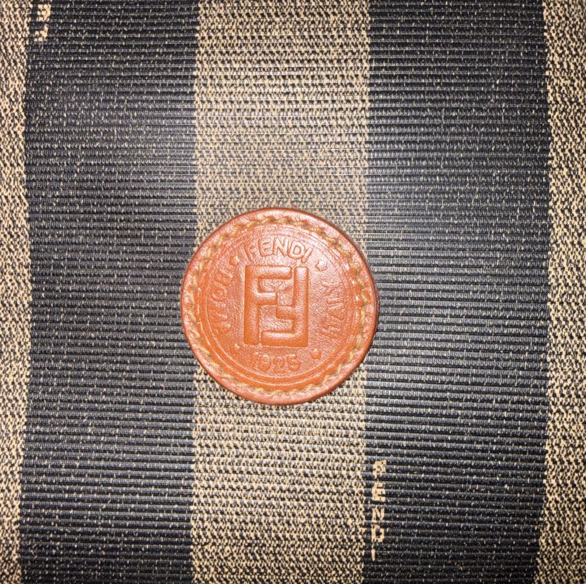 Fendi Vintage Pequin Boston – Con Asa Extra - Imagen 4